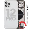 Back Housing W/ Charging Port Flex & Small Parts For iPhone 12 Pro (EU / Global Version) (Used OEM Pull: Grade B) (Silver)