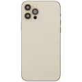 Back Housing W/ Charging Port Flex & Small Parts For iPhone 12 Pro (EU / Global Version) (Used OEM Pull: Grade C) (Gold)