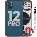 Back Housing W/ Charging Port Flex & Small Parts For iPhone 12 Pro (EU / Global Version) (Used OEM Pull: Grade C) (Pacific Blue)