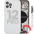 Back Housing W/ Charging Port Flex & Small Parts For iPhone 12 Pro (EU / Global Version) (Used OEM Pull: Grade C) (Silver)