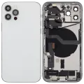 Back Housing W/ Charging Port Flex & Small Parts For iPhone 12 Pro (EU / Global Version) (Used OEM Pull: Grade C) (Silver)