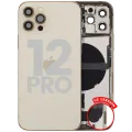 Back Housing W/ Charging Port Flex & Small Parts For iPhone 12 Pro (US Version) (Used OEM Pull: Grade A) (Gold)