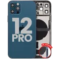 Back Housing W/ Charging Port Flex & Small Parts For iPhone 12 Pro (US Version) (Used OEM Pull: Grade A) (Pacific Blue)