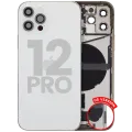 Back Housing W/ Charging Port Flex & Small Parts For iPhone 12 Pro (US Version) (Used OEM Pull: Grade A) (Silver)