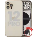 Back Housing W/ Charging Port Flex & Small Parts For iPhone 12 Pro (US Version) (Used OEM Pull: Grade B) (Gold)