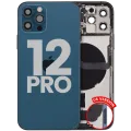 Back Housing W/ Charging Port Flex & Small Parts For iPhone 12 Pro (US Version) (Used OEM Pull: Grade B) (Pacific Blue)