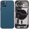 Back Housing W/ Charging Port Flex & Small Parts For iPhone 12 Pro (US Version) (Used OEM Pull: Grade B) (Pacific Blue)