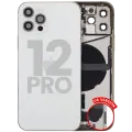 Back Housing W/ Charging Port Flex & Small Parts For iPhone 12 Pro (US Version) (Used OEM Pull: Grade B) (Silver)