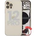 Back Housing W/ Charging Port Flex & Small Parts For iPhone 12 Pro (US Version) (Used OEM Pull: Grade C) (Gold)