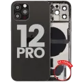Back Housing W/ Charging Port Flex & Small Parts For iPhone 12 Pro (US Version) (Used OEM Pull: Grade C) (Graphite)