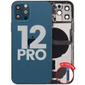 Back Housing W/ Charging Port Flex & Small Parts For iPhone 12 Pro (US Version) (Used OEM Pull: Grade C) (Pacific Blue)