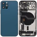 Back Housing W/ Charging Port Flex & Small Parts For iPhone 12 Pro (US Version) (Used OEM Pull: Grade C) (Pacific Blue)