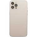 Back Housing W/ Charging Port Flex & Small Parts For iPhone 12 Pro Max (EU / Global Version) (Used OEM Pull: Grade A) (Gold)