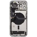 Back Housing W/ Charging Port Flex & Small Parts For iPhone 12 Pro Max (EU / Global Version) (Used OEM Pull: Grade A) (Silver)