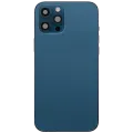 Back Housing W/ Charging Port Flex & Small Parts For iPhone 12 Pro Max (EU / Global Version) (Used OEM Pull: Grade B) (Pacific Blue)