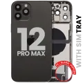 Корпус зі шлейфом зарядки й дрібними деталями для iPhone 12 Pro Max (EU / Global Version) (Used OEM Pull: Grade C) (графітовий)