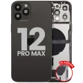 Back Housing W/ Charging Port Flex & Small Parts For iPhone 12 Pro Max (US Version) (Used OEM Pull: Grade A) (Graphite)