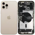 Back Housing W/ Charging Port Flex & Small Parts For iPhone 12 Pro Max (US Version) (Used OEM Pull: Grade B) (Gold)