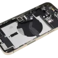 Back Housing W/ Charging Port Flex & Small Parts For iPhone 12 Pro Max (US Version) (Used OEM Pull: Grade B) (Gold)