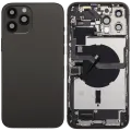 Back Housing W/ Charging Port Flex & Small Parts For iPhone 12 Pro Max (US Version) (Used OEM Pull: Grade B) (Graphite)