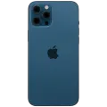 Back Housing W/ Charging Port Flex & Small Parts For iPhone 12 Pro Max (US Version) (Used OEM Pull: Grade B) (Pacific Blue)