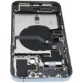 Back Housing W/ Charging Port Flex & Small Parts For iPhone 12 Pro Max (US Version) (Used OEM Pull: Grade C) (Pacific Blue)