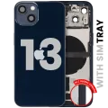 Back Housing W/ Charging Port Flex & Small Parts For iPhone 13 (EU / Global Version) (Used OEM Pull: Grade B) (Midnight)