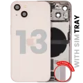 Back Housing W/ Charging Port Flex & Small Parts For iPhone 13 (EU / Global Version) (Used OEM Pull: Grade B) (Pink)