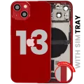 Back Housing W/ Charging Port Flex & Small Parts For iPhone 13 (EU / Global Version) (Used OEM Pull: Grade B) (Red)