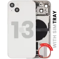 Back Housing W/ Charging Port Flex & Small Parts For iPhone 13 (EU / Global Version) (Used OEM Pull: Grade B) (Starlight)