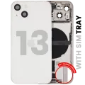 Back Housing W/ Charging Port Flex & Small Parts For iPhone 13 (EU / Global Version) (Used OEM Pull: Grade C) (Starlight)