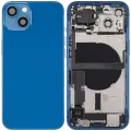 Back Housing W/ Charging Port Flex & Small Parts For iPhone 13 (US Version) (Used OEM Pull: Grade A) (Blue)