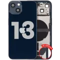 Back Housing W/ Charging Port Flex & Small Parts For iPhone 13 (US Version) (Used OEM Pull: Grade A) (Midnight)
