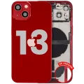 Back Housing W/ Charging Port Flex & Small Parts For iPhone 13 (US Version) (Used OEM Pull: Grade A) (Red)