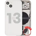 Back Housing W/ Charging Port Flex & Small Parts For iPhone 13 (US Version) (Used OEM Pull: Grade A) (Starlight)