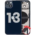 Back Housing W/ Charging Port Flex & Small Parts For iPhone 13 (US Version) (Used OEM Pull: Grade B) (Midnight)