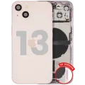 Back Housing W/ Charging Port Flex & Small Parts For iPhone 13 (US Version) (Used OEM Pull: Grade B) (Pink)