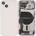 Back Housing W/ Charging Port Flex & Small Parts For iPhone 13 (US Version) (Used OEM Pull: Grade B) (Pink)