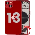 Back Housing W/ Charging Port Flex & Small Parts For iPhone 13 (US Version) (Used OEM Pull: Grade B) (Red)