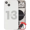 Back Housing W/ Charging Port Flex & Small Parts For iPhone 13 (US Version) (Used OEM Pull: Grade B) (Starlight)