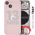 Back Housing W/ Charging Port Flex & Small Parts For iPhone 13 Mini (EU / Global Version) (Used OEM Pull: Grade A) (Pink)