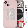 Back Housing W/ Charging Port Flex & Small Parts For iPhone 13 Mini (EU / Global Version) (Used OEM Pull: Grade B) (Pink)