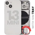Back Housing W/ Charging Port Flex & Small Parts For iPhone 13 Mini (EU / Global Version) (Used OEM Pull: Grade B) (Starlight)