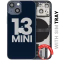 Back Housing W/ Charging Port Flex & Small Parts For iPhone 13 Mini (EU / Global Version) (Used OEM Pull: Grade C) (Midnight)