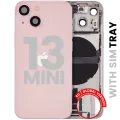 Back Housing W/ Charging Port Flex & Small Parts For iPhone 13 Mini (EU / Global Version) (Used OEM Pull: Grade C) (Pink)