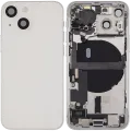 Back Housing W/ Charging Port Flex & Small Parts For iPhone 13 Mini (EU / Global Version) (Used OEM Pull: Grade C) (Starlight)
