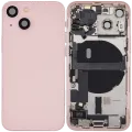 Back Housing W/ Charging Port Flex & Small Parts For iPhone 13 Mini (US Version) (Used OEM Pull: Grade A) (Pink)