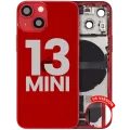 Back Housing W/ Charging Port Flex & Small Parts For iPhone 13 Mini (US Version) (Used OEM Pull: Grade A) (Red)