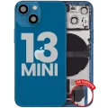 Back Housing W/ Charging Port Flex & Small Parts For iPhone 13 Mini (US Version) (Used OEM Pull: Grade B) (Blue)