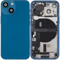Back Housing W/ Charging Port Flex & Small Parts For iPhone 13 Mini (US Version) (Used OEM Pull: Grade B) (Blue)